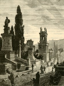 雅典的坟墓街，1890年恢复。 作者 不明