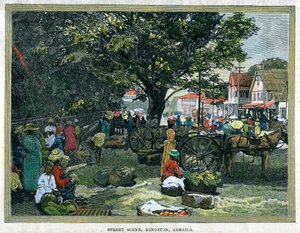 牙买加金斯敦街景，c1880 作者 不明