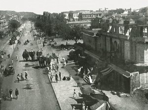 街道场面在市斋浦尔，印度，1895年。 作者 不明