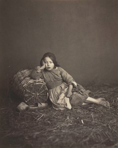 研究一个年轻的农民女孩，c。 1860年。 作者 不明