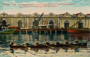 糖仓库划独木舟，古巴马坦萨斯圣胡安河，1920年代 作者 不明