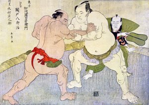 相扑选手，1897年 作者 不明