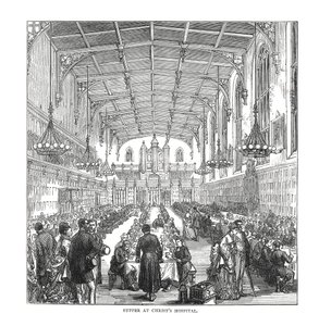 晚饭在基督医院，1878年 作者 不明