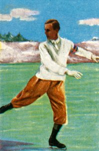 瑞典花样滑冰运动员GillisGrafström，1928年。 作者 不明