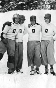 瑞士四人雪橇队，冬季奥运会，德国加米许-帕坦克辛，1936年 作者 不明