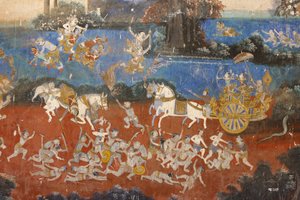 Sylver PagodaThis mural depicts scenes from the Reamker which is the Cambodian, or Khmer, version of the classic Hindu poem Ramayana, Phnom Penh, Cambodia 作者 不明
