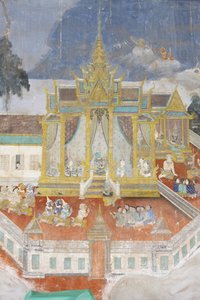 Sylver PagodaThis mural depicts scenes from the Reamker which is the Cambodian, or Khmer, version of the classic Hindu poem Ramayana, Phnom Penh, Cambodia 作者 不明