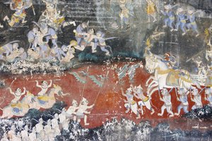 Sylver PagodaThis mural depicts scenes from the Reamker which is the Cambodian, or Khmer, version of the classic Hindu poem Ramayana, Phnom Penh, Cambodia 作者 不明