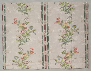 塔夫绸（Brocaded），c。 1790年。 作者 不明