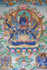Tantrisme : Tibetan tantric goddess. Kopan monastery, Kathmandu, Nepal 作者 不明