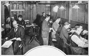Daily Express报纸的录音带和电报室，伦敦，c1900年，1903年 作者 不明