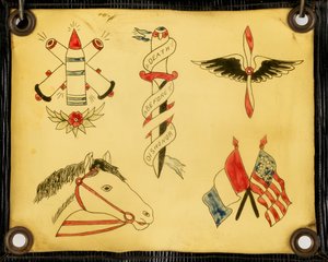 纹身闪光，20世纪。 作者 不明