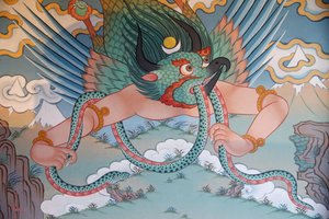 Temple of the Thousand Buddhas Dashang Kagyu Ling congregation Painting Garuda, La Boulaye, France 作者 不明