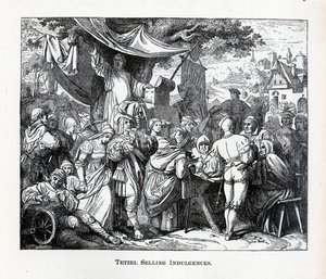 Tetzel卖淫，1882年 作者 不明