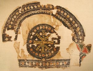 纺织品碎片，拜占庭时期，5-6世纪。 作者 不明