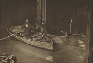 泰晤士河巡逻队负责保护河道的安全，c1935年。 作者 不明