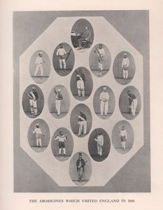1868年，1912年访问英格兰的原住民。 作者 不明