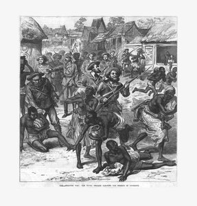 Ashantee战争：1874年，清除科马西街道的海军旅。 作者 不明