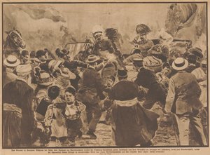 1914年6月28日，奥地利大公弗兰兹-斐迪南及其妻子在萨拉热窝被刺杀。 作者 Unbekannt