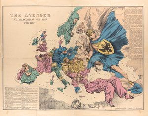 复仇者联盟：1877年的寓言战争地图，1876-1877年。 作者 不明