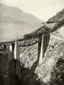Lotschberg干线的Baltschieder高架桥，1935-36年。 作者 不明