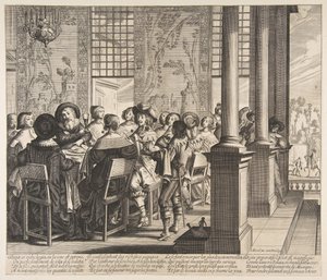 浪子回头宴会，ca。 1636。 作者 不明