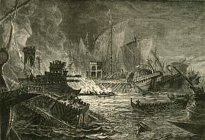 Actium战役，1890年。 作者 不明