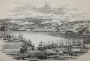 塞瓦斯托波尔的英法中队，约1855年 作者 不明