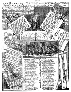 泡泡龙混合泳，或《时代素描》，1720年 作者 不明