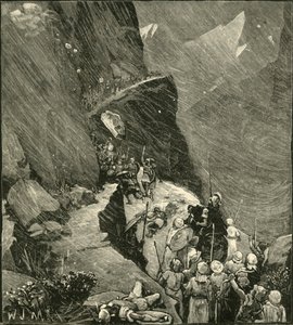 迦太基人穿越阿尔卑斯山，1890年。 作者 不明