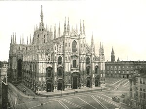 大教堂，意大利米兰，1895年。 作者 不明