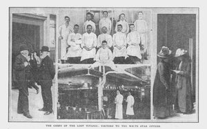 1912年4月20日，失落的泰坦尼克号厨师和白星办公室的访客。 作者 不明