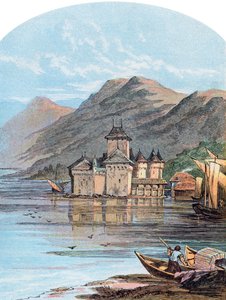 西庸城堡，瑞士日内瓦湖，1864年 作者 不明
