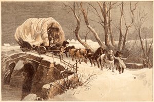 圣诞马车，1866年 作者 不明