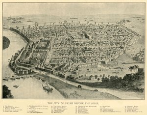 1901年的《围攻之前的德里市》。 作者 不明