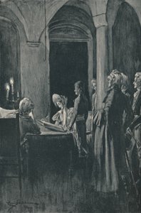 拿破仑和约瑟芬的民事婚姻，1796年3月9日，1896年。 作者 不明