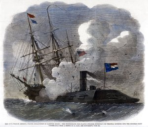 美国内战-1862年汉普顿路的海军交战... 作者 不明