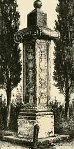 法国人拉文纳专栏竖立，以纪念加斯顿·德·富瓦，1890年。 作者 不明