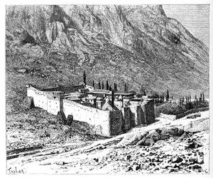 圣凯瑟琳修道院，埃及西奈山，1895年 作者 不明