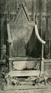 加冕椅子，载有古老的石头，1902年。 作者 不明