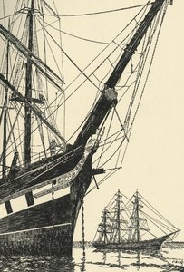 卡蒂萨克号1869年，法尔茅斯港，1938年 作者 不明