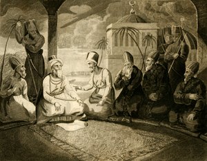 阿尔及尔Dey于1816年就英国舰队的到来征询其理事会的意见。 作者 不明