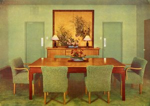 饭厅-保罗·T·弗兰克（Paul T.Frankl），加利福尼亚州比佛利山庄，1941年 作者 不明