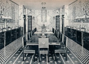 斯托克雷宫的餐厅，布鲁塞尔，比利时，c1914 作者 不明