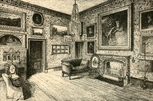 1882年，位于阿伯兹福德的客厅。 作者 不明