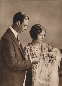 约克公爵和公爵夫人在1926年伊丽莎白公主的洗礼仪式上 作者 不明