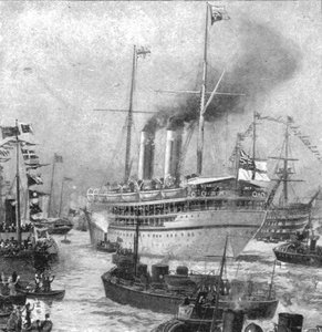 康沃尔公爵和约克殖民地之旅...奥菲从朴茨茅斯出发，1901年。 作者 不明