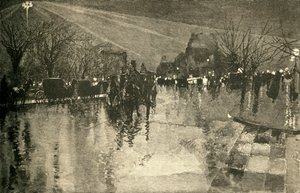 1882年多云的夜晚，纽约麦迪逊广场的电灯。 作者 不明