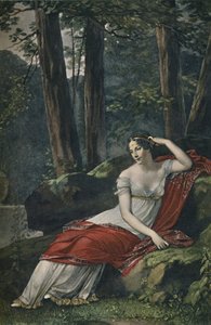 约瑟芬女皇在马尔马逊公园内，1809年，1896年 作者 不明