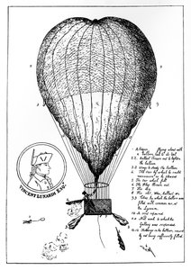 进取的Lunardis大型空中气球，1784年 作者 不明